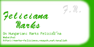 feliciana marks business card